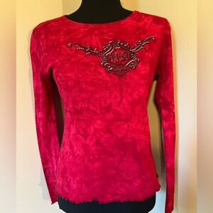 Harley Davidson Top Stitched Ruffle Edges